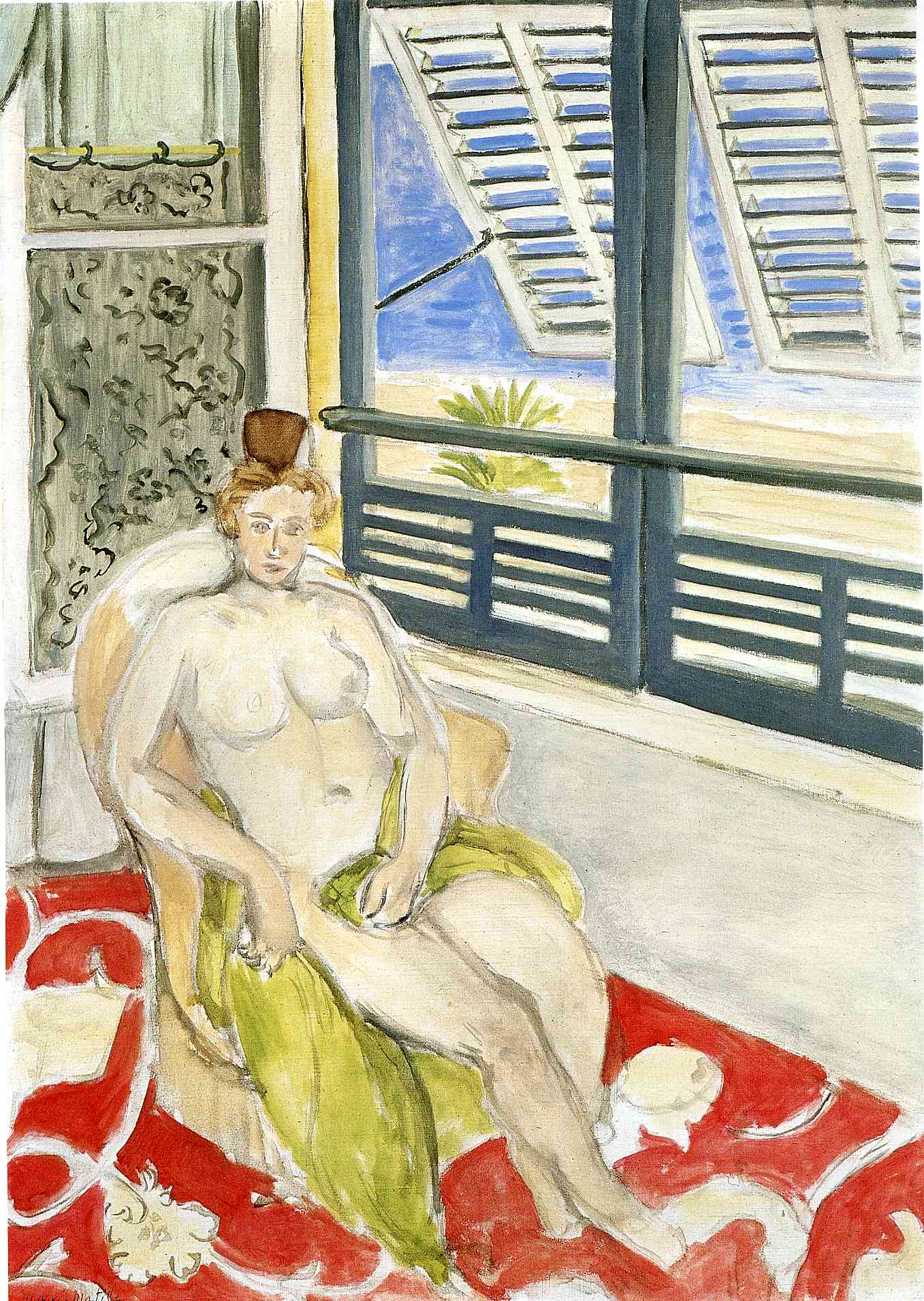 Henri Matisse - Nude with a Spanish Comb, Seated by a Window 1922